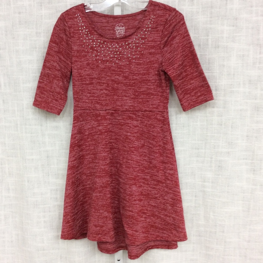 Girls Faded Glory Medium 7-8 Red Dress
